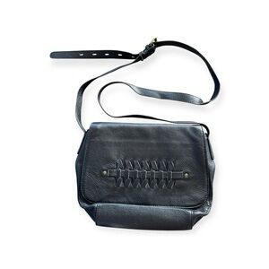 Lucky Brand black leather crossbody purse